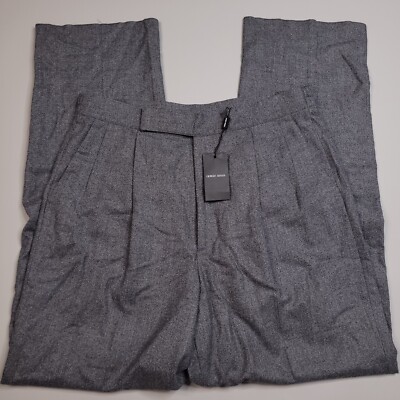 New Giorgio Armani Stretch Wool Casual Pleated Pants Luxury 36x34