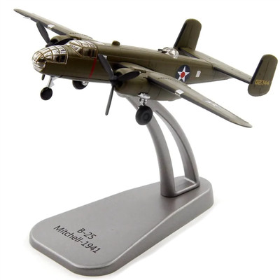 High Simulation 1/144 Scale B-25 Bomber Mitchell Alloy Aircraft Model Plane