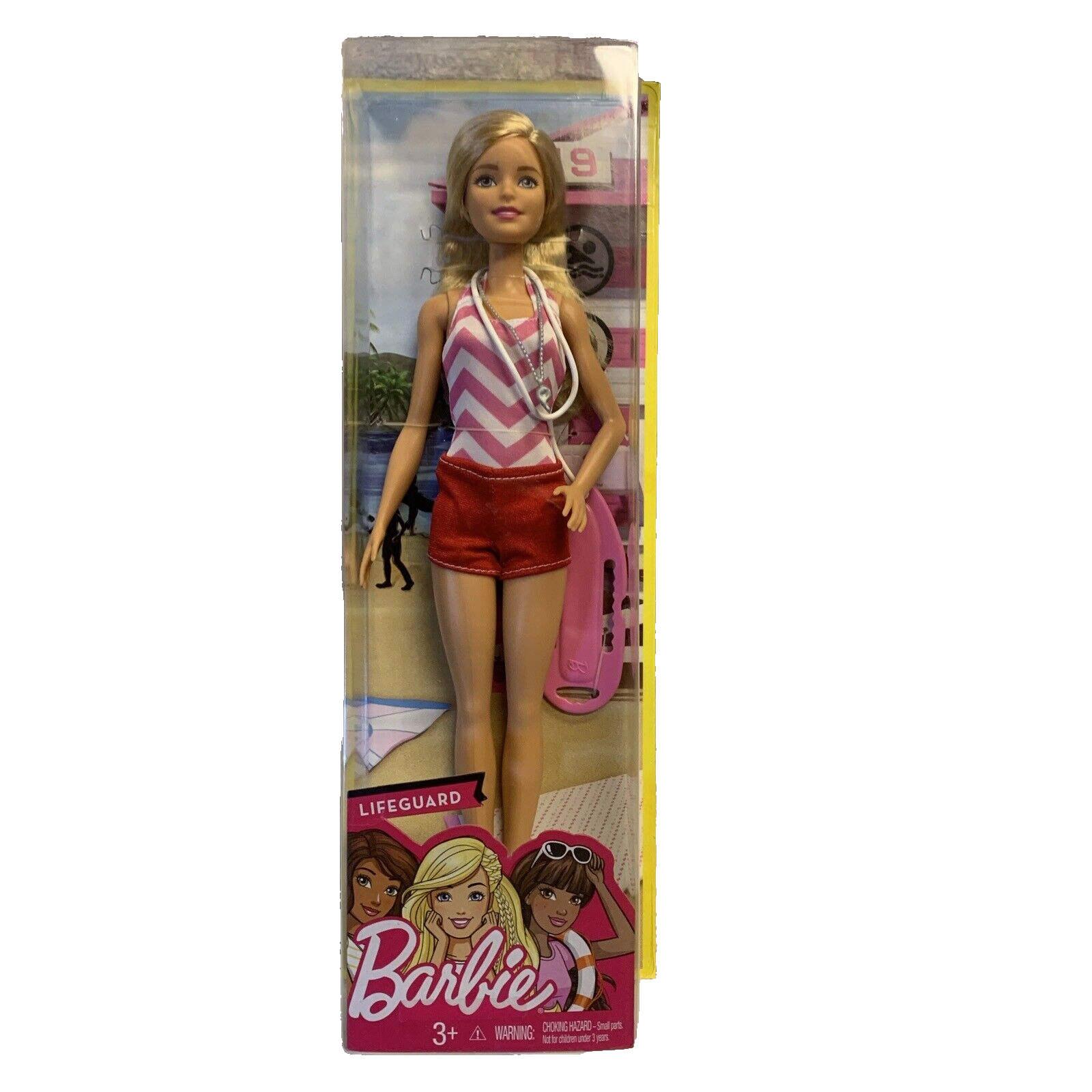 Barbie Lifeguard" Mattel Barbie Doll Beach Swimming
