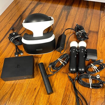 sony playstation vr ps4 virtual reality headset psvr used with box camera 393760995644