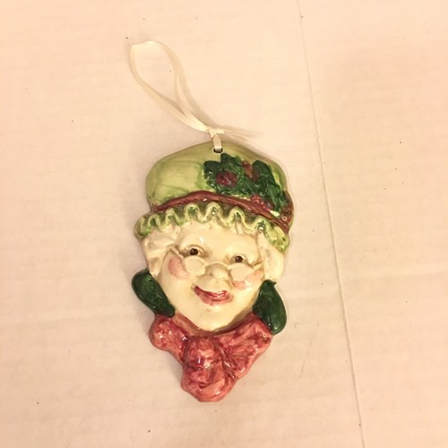 Gail Pittman Ceramic Christmas Ornament Mrs Claus Signed 03 EUC!