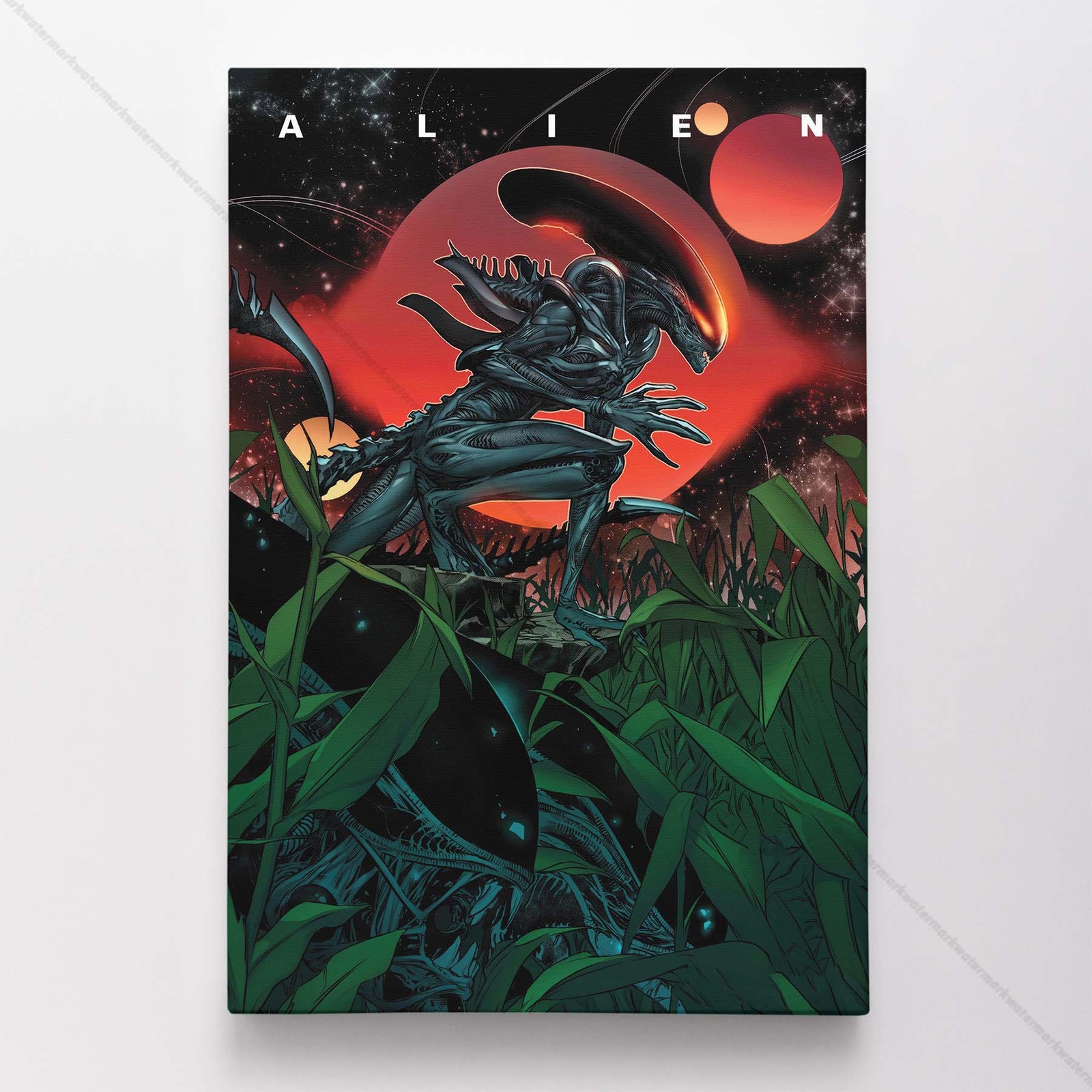 Alien Poster Canvas Aliens Movie Comic Book Cover Art Print #5524