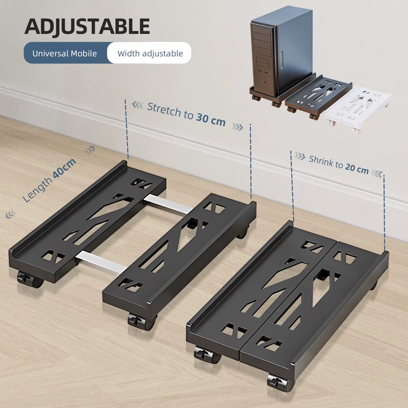 Mobile CPU Stand PC Tower Stand Portable Removable Bracket Gaming Desk Accessori