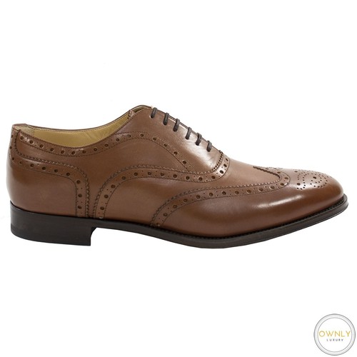 NIB Gabriele Peluso Napoli Brown Leather Oxford Wingtip