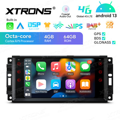 7'' Android Car GPS Radio Stereo DSP 4G LTE WiFi 4+64GB For Jeep Wrangler Liberty