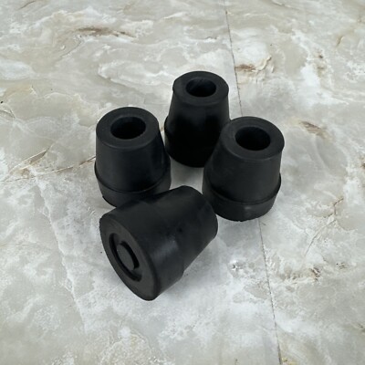 DMI Durable Replacement Quad Cane Tips, Extra Stability, No-Slip Grip, 1/2 Inch,