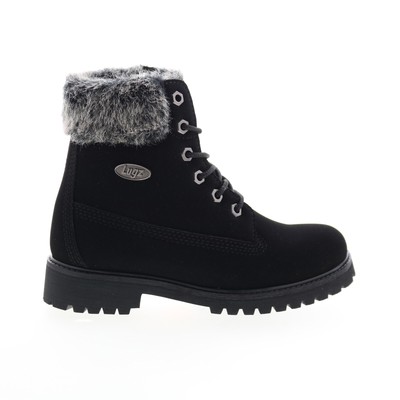Lugz Hudson Fur WHUDSFD-001 Женские черные повседневные модельные ботинки на синтетическом меху 5