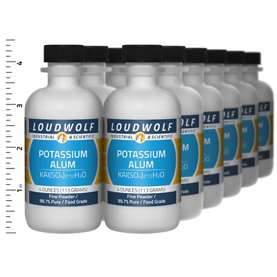 Potassium Alum 3 lb Total (12 Bottles) Food Grade Fine Powder USA SELLER