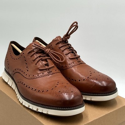 Cole Haan Zerogrand Remastered Oxford Men 10.5 Brown Wingtip Dress Shoes Eby5185