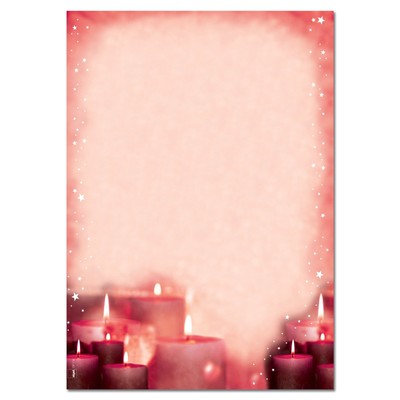 SIGEL DP138 Christmas writing paper ''Red Candlelight'', A4, 90 gsm, 100 sheets Wr