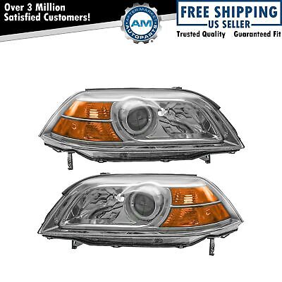 Headlights Headlamps Left & Right Pair Set NEW for 04-06 Acura MDX