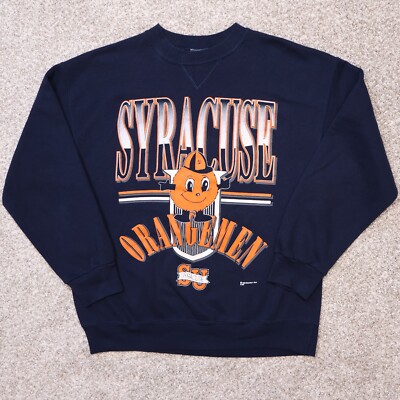 VTG Syracuse Orangemen Sweatshirt Mens XL Blue Signal Sports Licensed 1992 USA