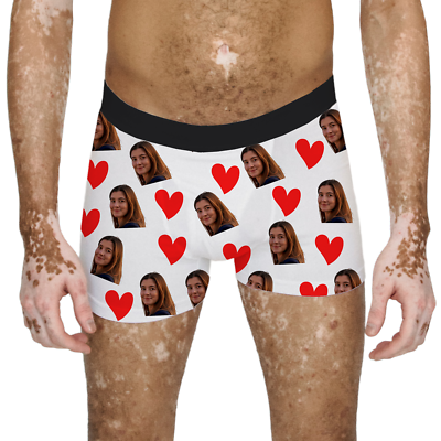 PERSONALISED BOXERS Briefs Mens Lovers Picture CUSTOM Underwear Boyfriend Gift