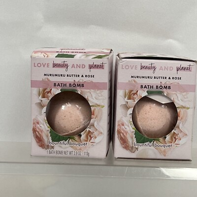 (2) Love Beauty and Planet Murumuru Butter & Rose Bath Bomb 3.9 oz