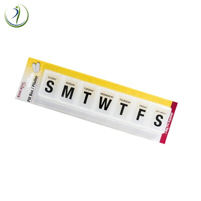 Assured 7 Day Pill Box Medication Organizer Medicine Holder Large Compartments