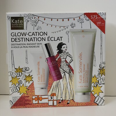 Kate Somerville GLOW-CATION DESTINATION ECLAT SET: Treatment , Cleanser, Serum
