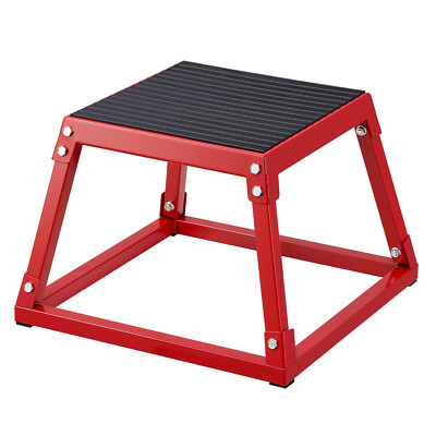 VEVOR 12'' Plyometric Jump Box Fitness Exercise Plyo Box Step Cross Antislip Red