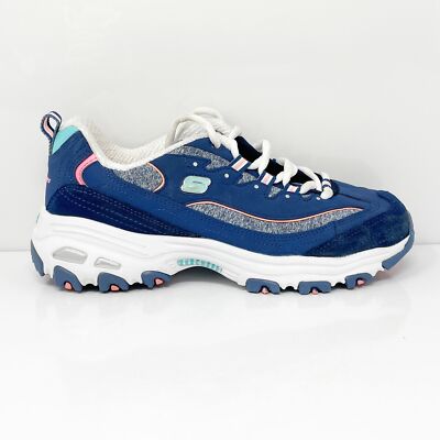 

Skechers Womens D Lites 149060 Синяя Повседневная Обувь Кроссовки Размер 7.5, Синий, D Lites