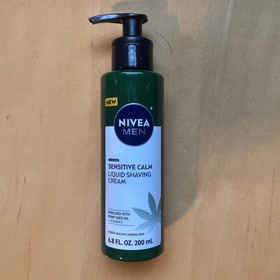 Nivea Men Sensitive Calm Liquid Shaving Cream Pump Bottle 6.8 OZ Fast Shipping