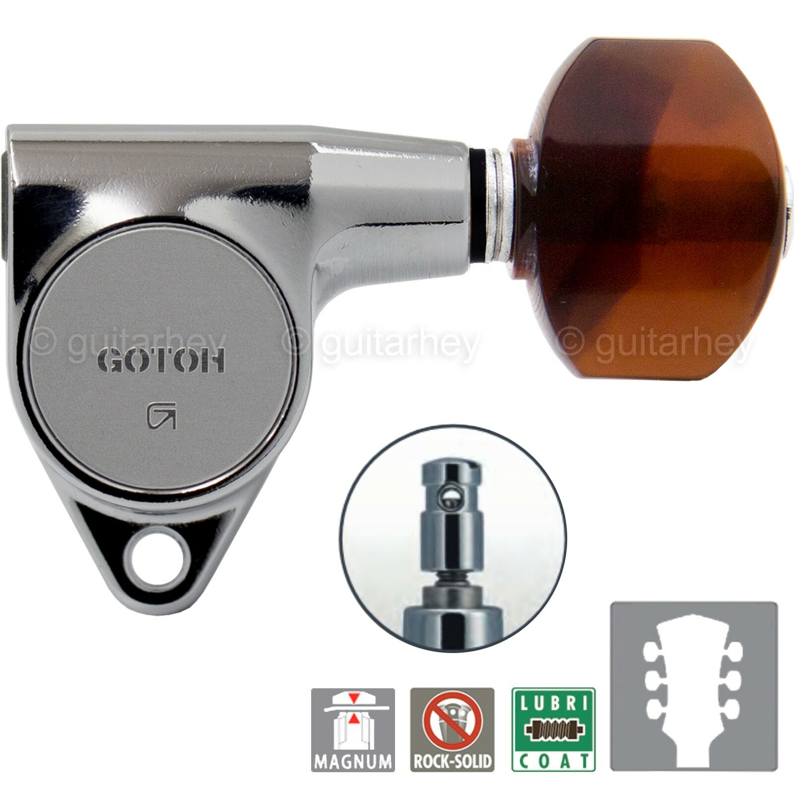 NEW Gotoh SG301 MG Set L3+R3 TORTOISE Buttons Magnum Locking