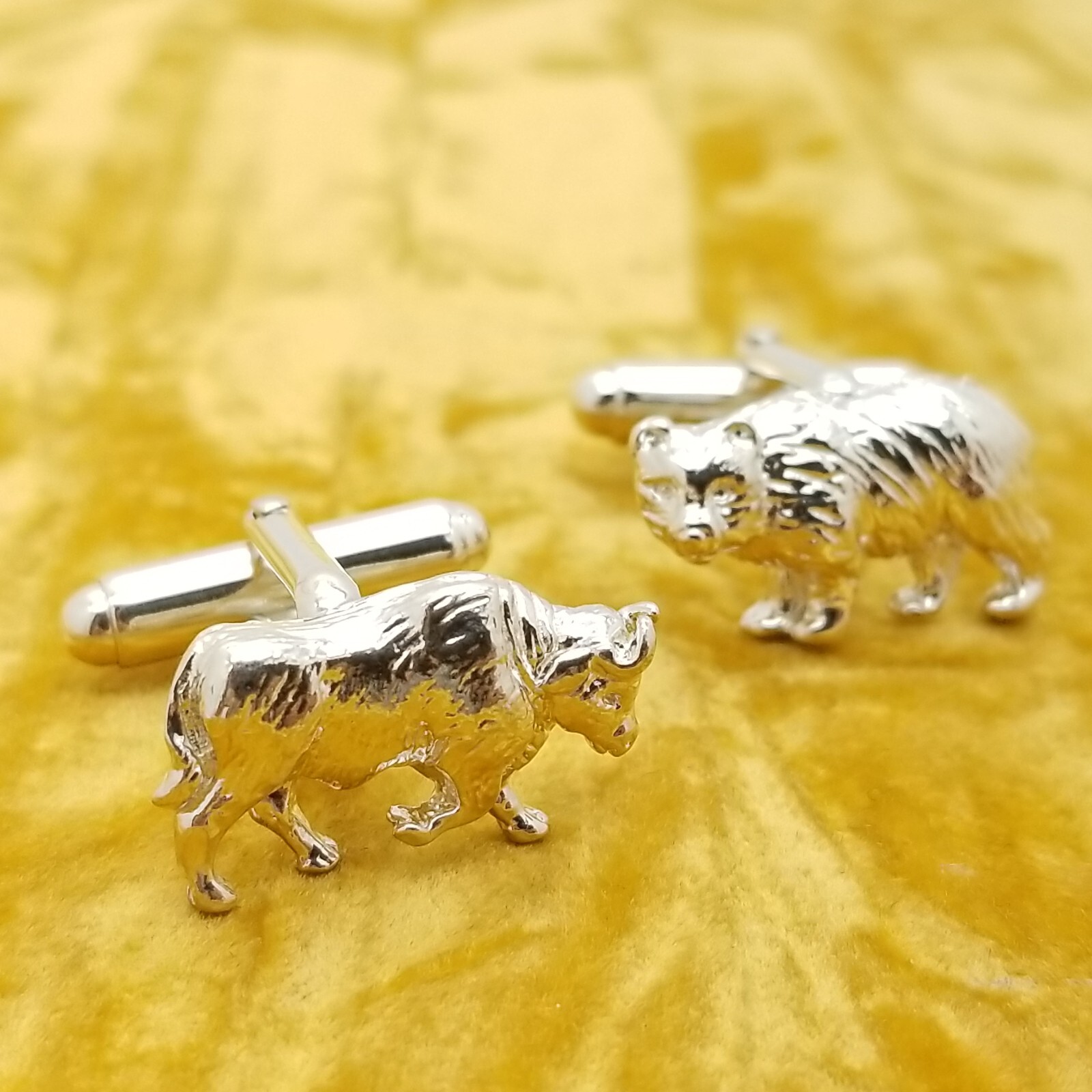 Tiffany & Co. 925 Sterling Silver Bull & Bear Cufflinks | eBay Tiffany & Co. 925 Sterling Silver Bull & Bear Cufflinks | eBay