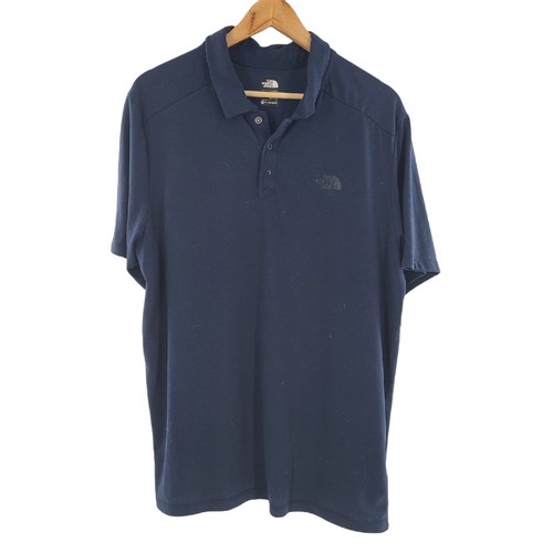 The North Face Polo Shirt Mens Sz XL Blue Flash Dry Short