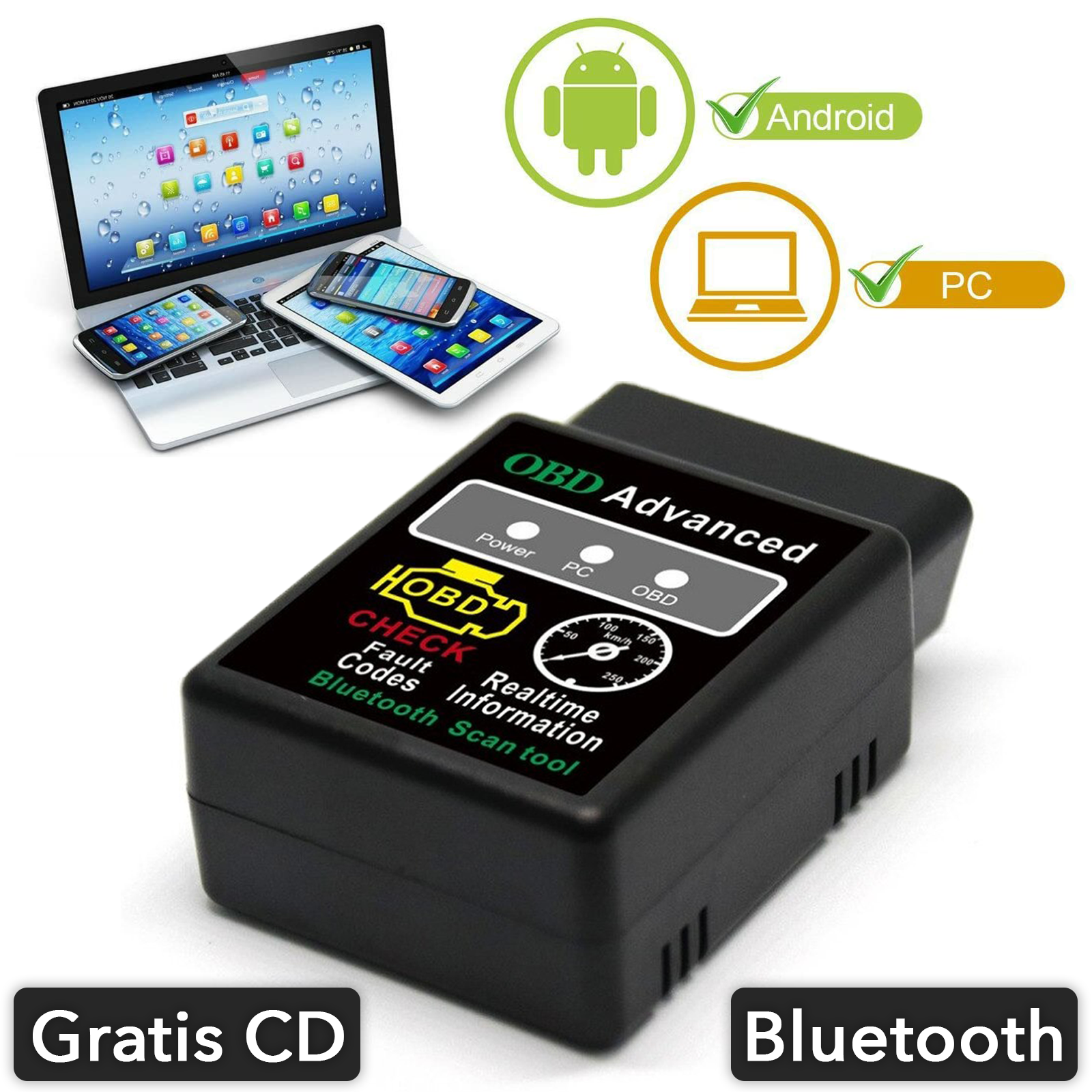 OBD2 Diagnosegerät Bluetooth Fehler Auslesegerät Auto Scan KFZ Diagnose Android 