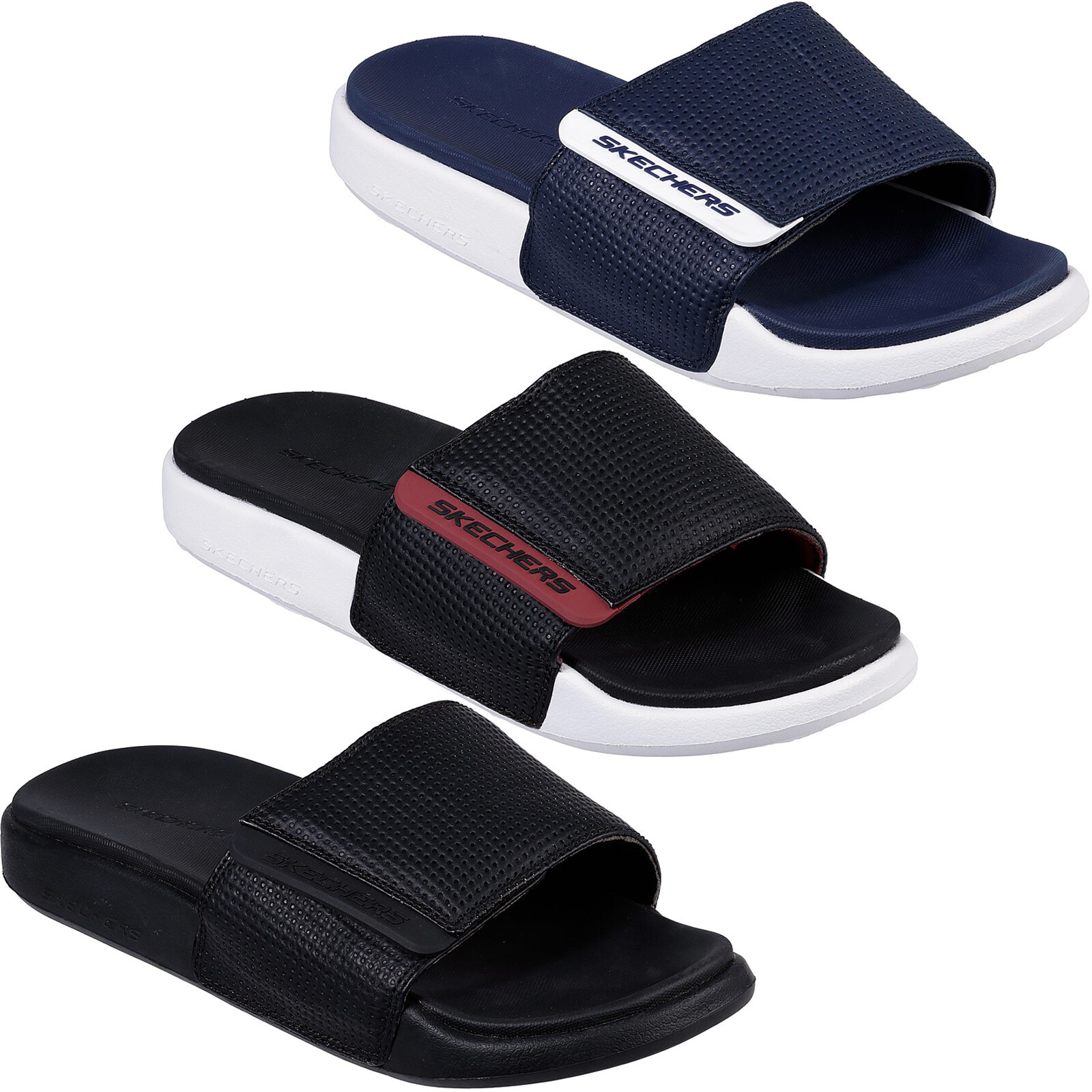 skechers men's slip on sandals