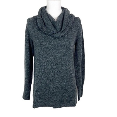 Sweater Women Small Gray Marled Cowl Neck Pullover Adult Casual