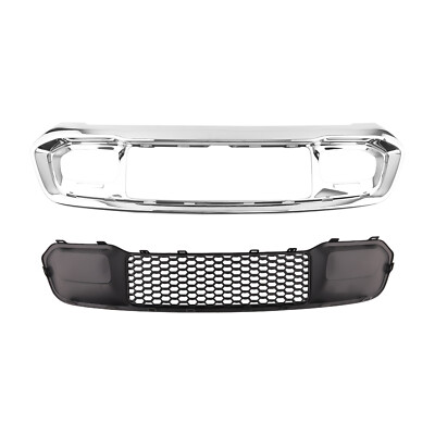 Front Lower Grille & Chrome Bumper Grill Bezel for Jeep Grand Cherokee 2017-2022