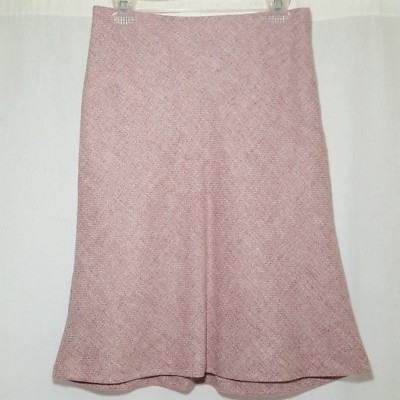 SISLEY Designer wool blend skirt pink size 40 flutter hemline knee length