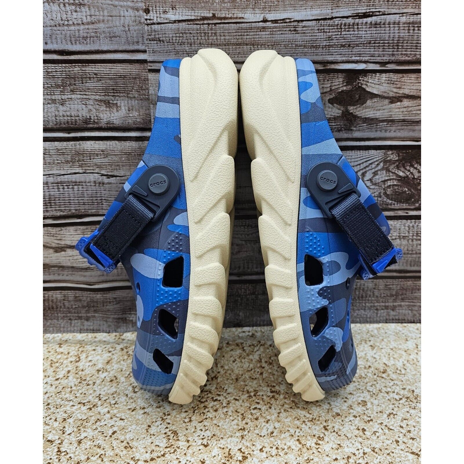 Crocs Duet Max II Camo Navy/Stucco Women's Clogs Size 8