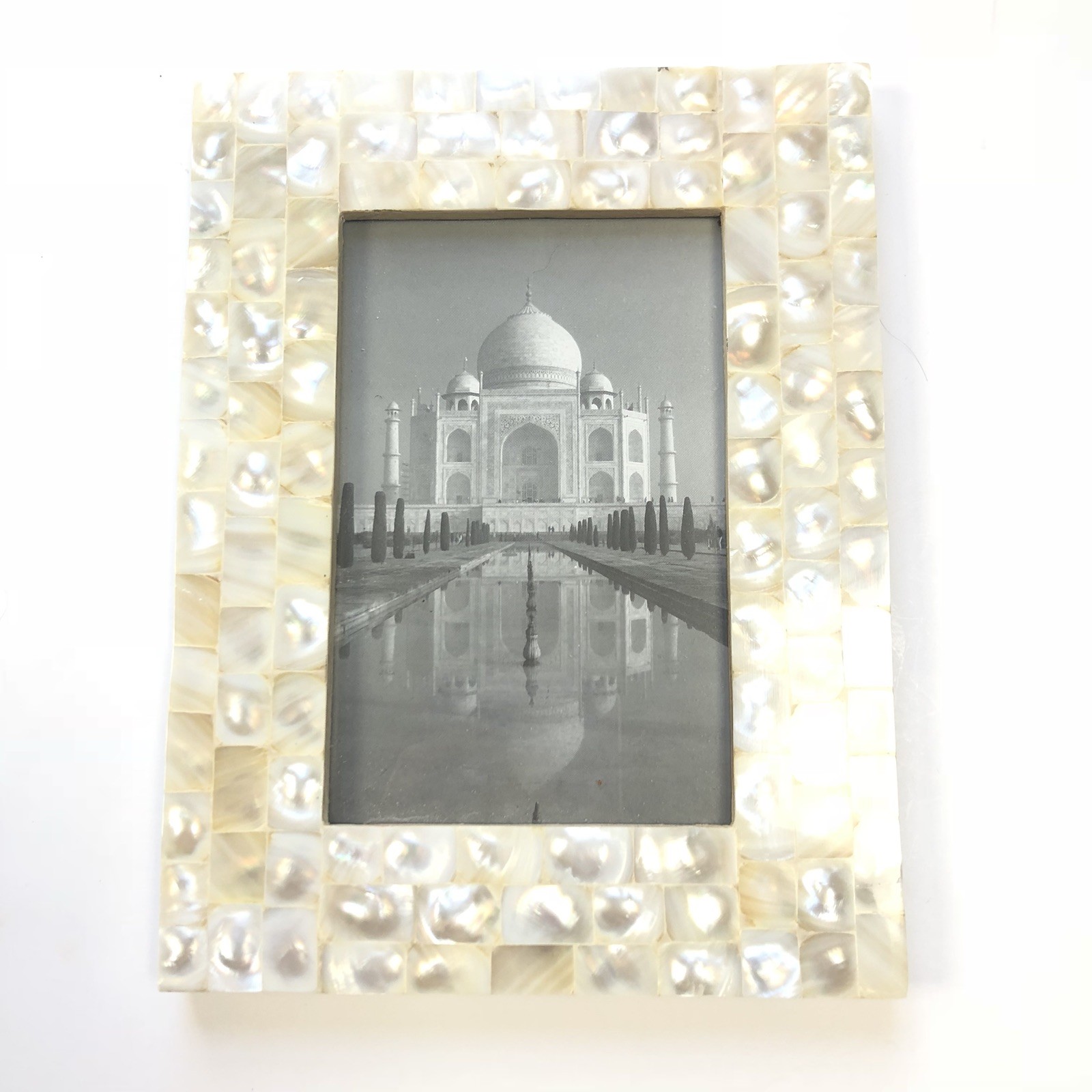 NEW World Market Mother of pearl MOP 4x6 tabletop desktop picture frame photo