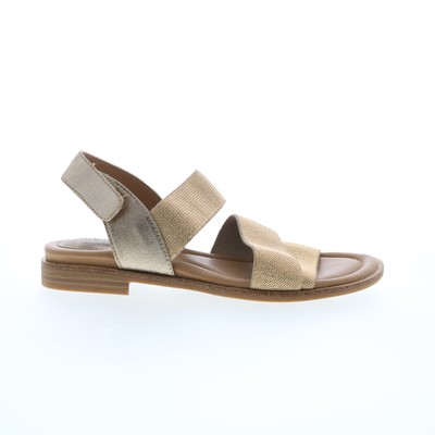 Comfortiva Dacey CT0021703 Womens Gold Canvas Strap Strap Sandals Shoes 7.5