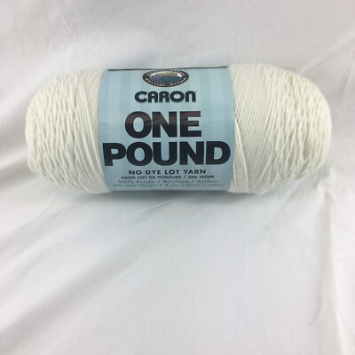 NEW SKEIN OF CARON ONE POUND YARN - OFF WHITE 514 - 16 OZ, 4 PLY ACRYLIC