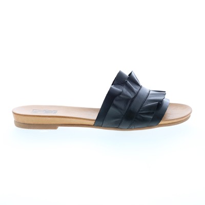 

Miz Mooz Alena Женские черные кожаные сандалии без шнуровки 10, Черный, Miz Mooz Alena
