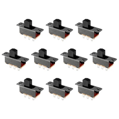 Toggle Switch Latching Slide Control 6 Pin 2P2T for Electronic Projects - 7mm...