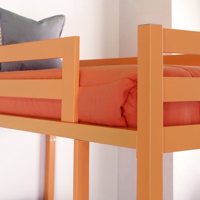WE Furniture Premium Twin Metal Bunk Bed Coral