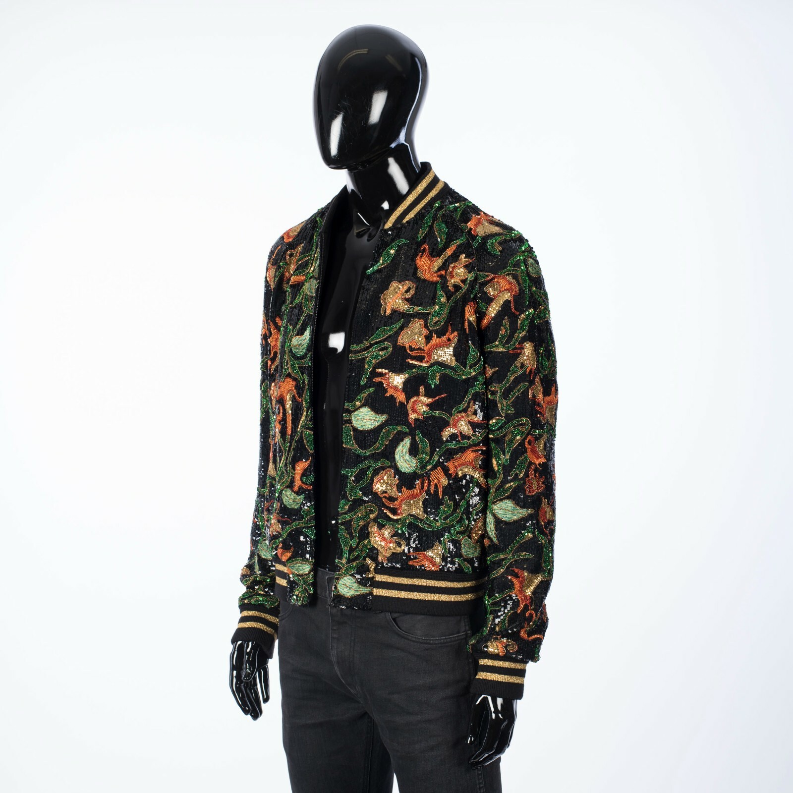 Pre-owned Celine 20900$ Sequins Embroidered Teddy Jacket In Multicolor