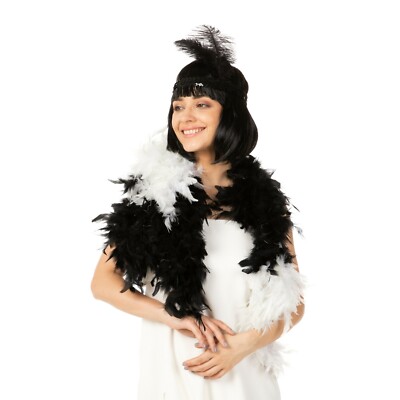 85G Luxury Feather Boa Dance Burlesque Fancy Dress UK 1.8M Thick 14 Colours