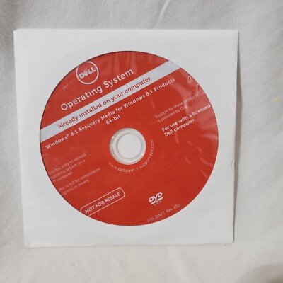 Microsoft Windows 8.1 OS Recovery Media 64-Bit Dell OEM Disc NEW/UNUSED DVD