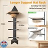 Cowboy Hat Rack for Wall Hat Organizer for 10 Baseball Caps and 3 Cowboy Hat with Solid Wood Arrow Hat Holder Cowgirl Hat Hanger Storage for Closet Entryway Black