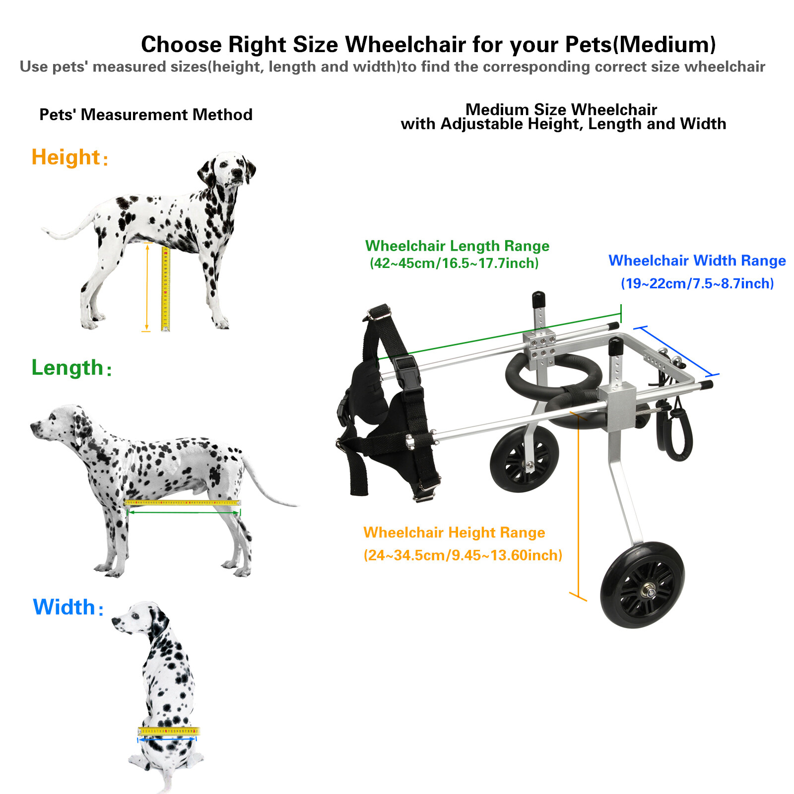 S/M/L Dog Wheelchair for Dog Back Legs Pet wheelchair to make Handicapped Walk