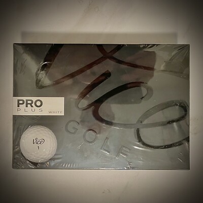 Vice Golf Pro Plus Balls, New In Package, White - 12 Count - 1 Dozen *read info*