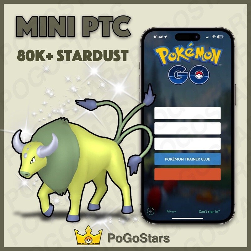 Pokémon PTC Go - Shiny Tyrunt - 80K Stardust✨Read Description