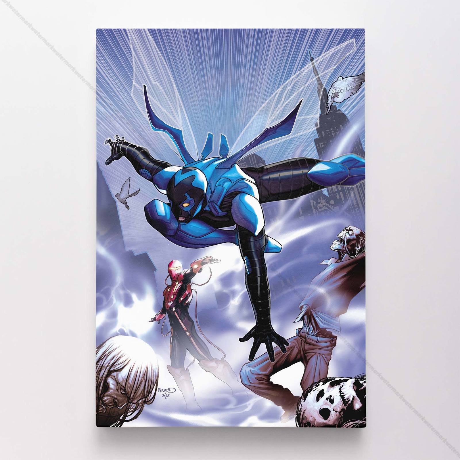Blue Beetle Poster Canvas DC Comic Book Cover Art Print #14069