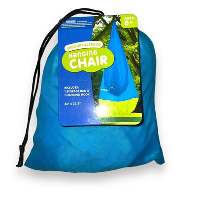 Best Brands Indoor Outdoor Hanging Chair Hammock Chair Kids Blue Green