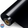 Black Permanent Vinyl - Glossy Black Adhesive Vinyl Roll for All Cutting Machine, Permanent Outdoor 12