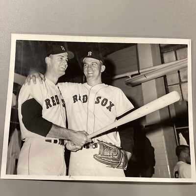1964 Boston Red Sox Winning Duo Bob Tillman & Heffner Press Photo