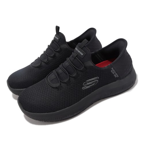 Черные женские повседневные туфли Skechers Summit SR-Enslee Wide Slip-Ins 108144-WBBK